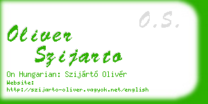 oliver szijarto business card